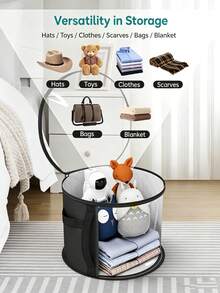 This Dustproof, Transparent, Large Capacity Hat Storage Bucket Is Suitable For All Types Of Hats, Making It An Ideal Storage Solution For Wardrobes And Desktops. - Multicolor - View 5