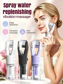 TOUCHBeauty Alat Kecantikan Wajah Portabel 2-in-1 Nano Facial Mist Sprayer dengan Pijat Getar, Kompres Panas Suhu Konstan untuk Hidrasi Perawatan Kulit, Baterai Isi Ulang 1200mAh Terintegrasi, Alat Pelembap Wajah untuk Perawatan Wajah di Rumah dan Saat Bepergian - 1 buah - View 11