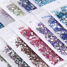 80+色銀底非熱黏水鑽 混合尺寸 SS3-SS20 1440顆 高品質手工婚紗配件及其他用途 - 銀底 混大小 - 查看 5