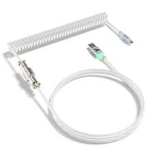 ATTACK SHARK C01 Ultra RGB Coiled Keyboard Cable, Professional Custom USB-C Aviator Cable, Suitable For Gaming Keyboards, Stable Double-Layer Braided Design, 2m Type-C To USB-A Ultra High Speed, Detachable Metal Aviator Connector, Suitable For PC Gamers - Multicolor - View 15