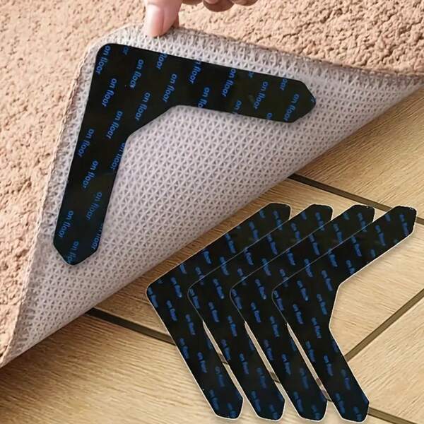 10pcs/20pcs Reusable, Non-Slip Carpet Stickers, Suitable For Carpets, Bed Sheets, Mattresses, Sofa Cushions And Other Items That Need To Be Fixed To Prevent Slipping. This Washable Tape Is Perfect For Area Rugs