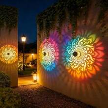 1pc 16-Color Mandala Projection Light, Solar Powered Dual-Use Wall Light, Multiple Dynamic Lighting Effects, Built-In Light Sensor Auto-On At Dusk, Halloween Atmosphere Light, Multi-Function Outdoor Landscape Spotlight, Suitable For Lawn, Garden, Stairs, Ground Decoration - Mandala Downlight - View 12