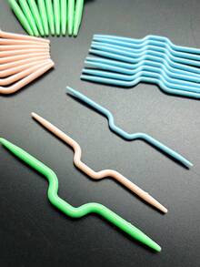 10 Sets Total 30pcs V-Shaped Cable Needles, Each Set Contains 3 Different Sizes Of Knitting Needles, Temporarily Fix Loops During Knitting, Create Cable Texture, Suitable For Sweater, Scarf Knitting, Home Yarn DIY Knitting Accessories - V-shaped Crochet Hook 3-piece Set - View 5