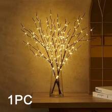 1/2pcs 20LED Brown Realistic Tree Branch Fairy String Lights, Battery Operated, Indoor Bedroom Decor, Holiday Party Tabletop Branch Lights, Outdoor Wedding Decoration, Indoor Christmas Decor - Warm Light - View 13