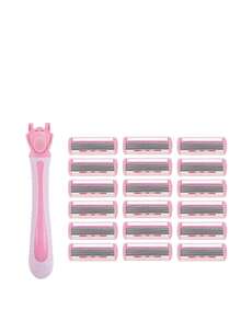 25pcs Women's Razor Set, Women's Razor, Razor Replacement Heads, Women's Razor, Facial Razor, Women's Epilator, Painless Shaving, Hair Removal, Replaceable Blades, Body Hair Removal, Daily Personal Care, Home Use - Upgraded Version - View 17