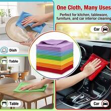 1/5/6 Sets Random Color Microfiber Cleaning Cloth Set - Multi-Purpose Towels, Suitable For Home And Kitchen, Durable And Absorbent, Perfect For Living Room, Bedroom, Bathroom And Furniture, Easily Remove Stains And Grease, Essential Cleaning Supplies - Multiple Styles - View 4