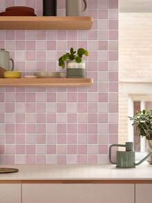 1/10/20pcs 3D Small Square Mosaic Self-Adhesive Wall Tile Stickers, 25-Grid Tile Decals, Self-Adhesive Wall Stickers For Kitchen And Bathroom - Wall Stickers - View 9
