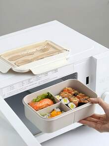 1 buah Kotak Bento dengan Peralatan Makan, Aman untuk Microwave dan Mesin Cuci Piring, Wadah Penyimpanan Makanan untuk Piknik, Berkemah, Pesta, Kantor, Sekolah - MultiWarna - View 9