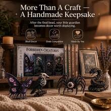 1 Box Fantasy Animal 3D Beaded Handmade Kit, Includes Dragon, Phoenix, Unicorn, Owl Beaded Designs, Contains Colorful Beads And Instructions, No Glue Needed, Adult DIY Creative Jewelry Making Set, Holiday Gift, Decorative Ornament - Multiple Styles - View 3