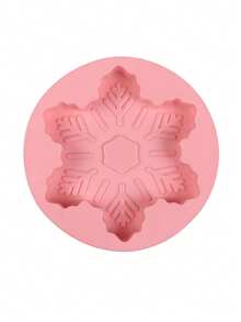 1pc Large Round 3D Snowflake Cake Silicone Mold Suitable For Making Muffins Bread Egg Baking Tray Chocolate Dessert Baking Mold - Multicolor - View 15