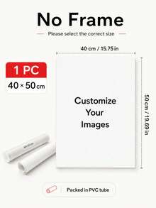 1pc Personalized Photo Collage Canvas Poster, Family Photo Collage, Customizable Image, Canvas, Decoration, Couple Gift, Parents Gift - Multicolor - View 11