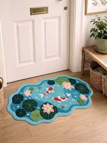 DAJIANG 1PC Koi Fish Carpet Runner Area Rug Suitable Bathroom, Kitchen,Outdoor, Indoor, Runner Corridor, Bedroom, Living Room, Beside Throw Rugs Machine Washable Rug, Easy Clean Entryway Mat, Anti-Slip Backing Rugs For Bedroom Decor Bathroom Decor Fall Decor - Multicolor - View 5