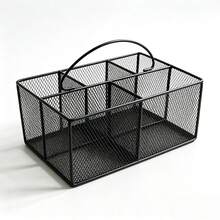 1pc Ironwork Storage Basket, Handheld Segmented Storage Bin, Desktop Snack Storage Box, Kitchen Utensil Storage Gadget, Utility Basket - View 11