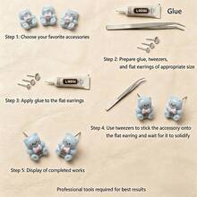 10/30/50pcs Cute Resin Long Ear Rabbit Decorative Accessories, Pink & White, Suitable For DIY Cream Gel Hair Clips, Rings, Phone Cases, Hollow Out Clogs, Clothing, Bags, Jewelry Making, Decorations For Various Festivals And Parties - Random Mix - Mini Bunny - View 7