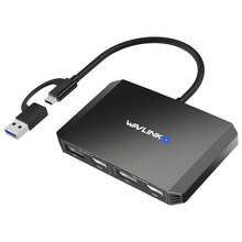 Adaptor USB 3.0 ke Dual Display 4K, Hub DisplayLink dengan 2x DP & 2x HDMI, Dukungan 5K, Untuk Laptop/Desktop, Windows/Ubuntu - View 1