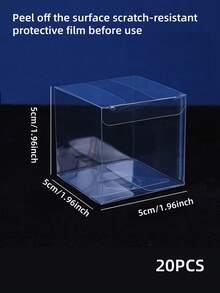 20 Pcs 4cm/5cm/6cm/7cm/8cm Clear PVC Plastic Boxes, For Towel, Tea, Ornament Storage, Birthday Party Surprise Gift, Multi-Purpose - A - View 5