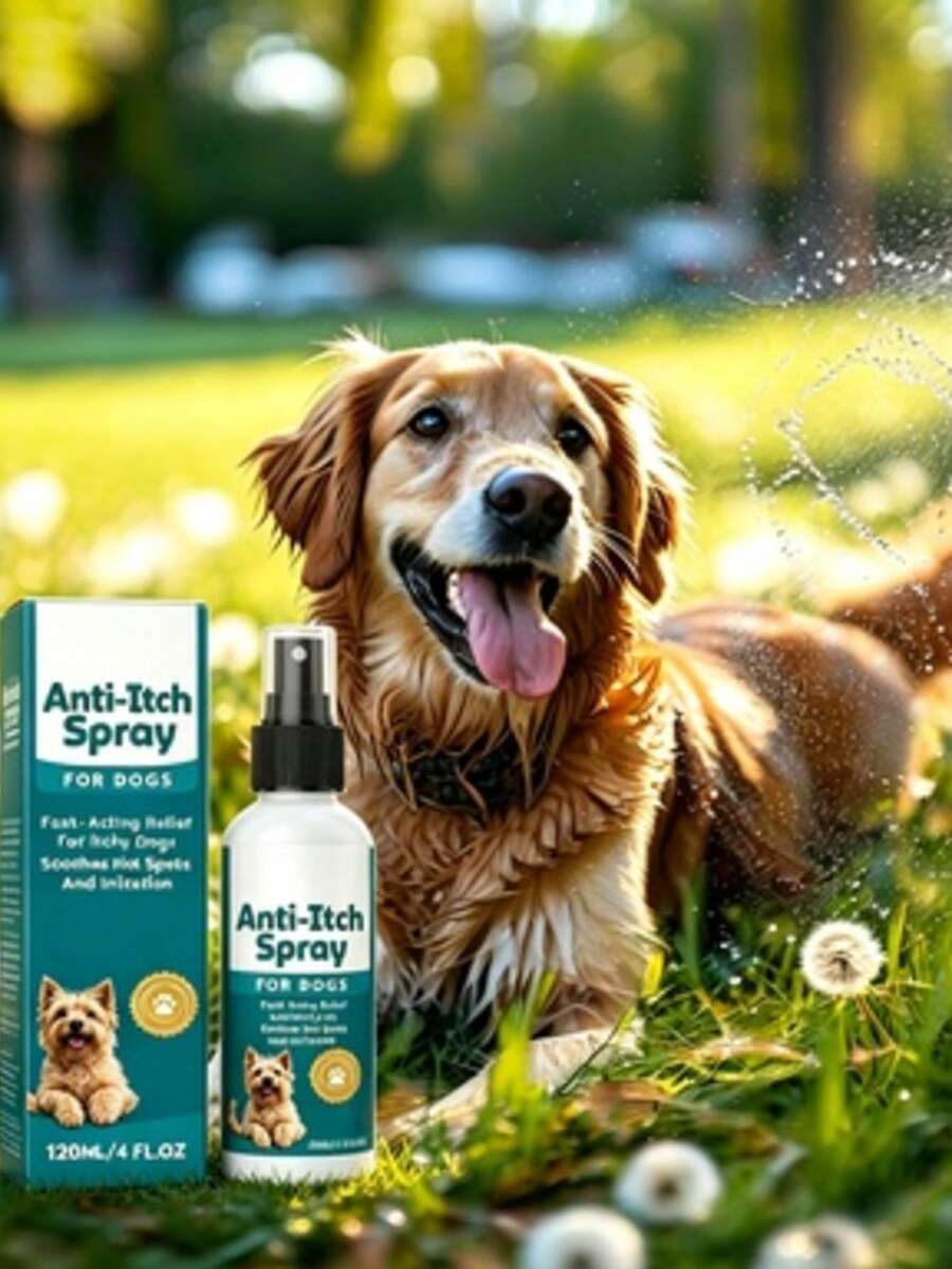 AMZ Dog Soothing & Anti-Itch Spray, Moisturizing & Coat Care, No-Rinse, Convenient, Gentle & Sensitive Skin Friendly