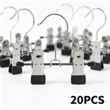 20/10/1pc Multi-Function Adjustable Clips, Back To School, Non-Slip Brushed Metal Pants Clips, Portable Shoe Drying Clips, Suitable For Clothing Stores And Home Use, No-Mark Clips - Multicolor - View 25