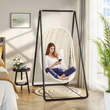 Outdoor Hammock Swing Frame (Excluding Hammock Chair), Cradle Frame, Indoor Balcony Swing Chair Frame, Metal Support Frame,Height 145cm - Black Without Chair - View 10