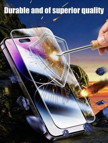 CASECOPS 3入組強化玻璃螢幕保護貼，相容 iPhone 18 Pro Max/18 Pro/17/17 Pro/17 Pro Max/17 Air/16/16 Plus/16 Pro/16 Pro Max/15/14/13/12/11 Pro Max/X/XS/XR/Mini/Plus，9H+ 硬度，全螢幕覆蓋，精準貼合，簡易安裝，相容手機殼，護眼設計，適合日常使用 - 3件 - 查看 3