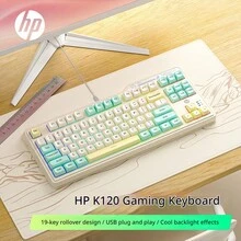 HP K120 Gaming Keyboard Mechanical Feel RGB Mixed Light 87-Key Layout Computer Keyboard Portable Quiet Wired Keyboard Compatible With PC Laptop Mac Personal Computer - View 10