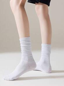 15/10/5/1雙女款寬鬆襪子，黑色襪靴，平價服飾，Y2K可愛運動趣味鞋禮物，中性款，女襪，送男友禮物 - 彩色 - 查看 2