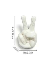 1pc Finger Design Self-Adhesive Hook, Unique Storage Hook, Auxiliary Storage Hook, PLA Material, Multiple Colors Available, Sold Individually, Practical Hook - Multicolor - View 9