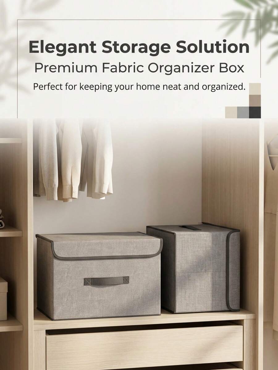 Fabric Pet Storage Box, Portable Handle Foldable Space-Saving Sturdy And Durable, Pet Clothes Storage, Indoor Corner Storage, Pet Owner, Pet Supplies Organizer Basket, Home Storage Basket, Pet Accessories Storage Container - Multicolor - View 1