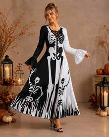 Women Maxi Dresses - White - View 1