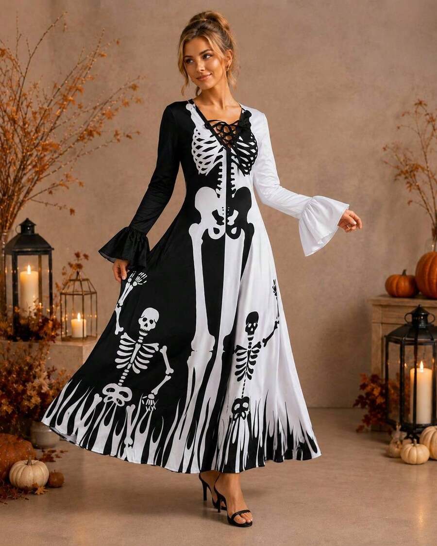 Women Maxi Dresses - White - View 1