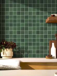 1/10/20pcs 3D Small Square Mosaic Self-Adhesive Wall Tile Stickers, 25-Grid Tile Decals, Self-Adhesive Wall Stickers For Kitchen And Bathroom - Wall Stickers - View 6