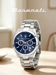 Jam Tangan Pria Maserati Automatic Skeleton dengan Casing Emas Mawar dan Tali Kulit Buaya Biru Tua, Jam Tangan Bisnis R8821139001 - JAM TANGAN - View 14