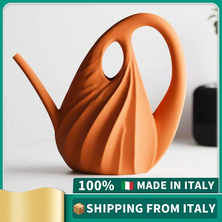 ORIZZONTE Decorative Watering Can With Sculptural Design – Elegance And Functionality In A Single Object 20.6*20.6*25cm, 100% Made In Italy, Shipping From Italy