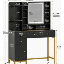 Vanities & Vanity Benches - Black - View 4