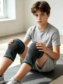 1 Pair Kids Knitted Knee Pads, Sports Knee Pads, Football Accessories, Professional Dance Training Protective Gear - Multicolor - View 6