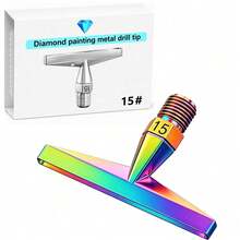 Rainbow Diamond Painting Metal Dot Drill Bit, Thread-In Resin Pen Replacement Tip, 1-25 Diamond Paint Pen Tip, Dot Painting Tool For DIY Rhinestone Crafts - A - View 18