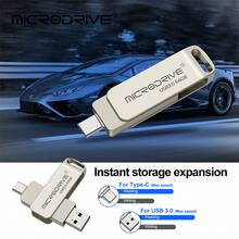 Microdrive 2合1 USB 3.0 Type-C 隨身碟 360°可旋轉 OTG 隨身碟 金屬雙介面記憶卡 外接儲存 U盤 適用於 Type-C 手機、筆電、PC - 查看 7