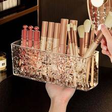 Eyelash Extension Tool Storage Box Makeup Brush Holder Transparent Acrylic Vanity Lipstick Eyebrow Pencil Eyeshadow Desktop Cosmetic Mirror Cabinet Organizer - Multicolor - View 5