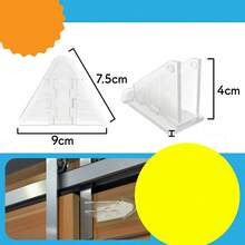 1/2/4pcs Sliding Door Locks, Self-Adhesive Child Safety Locks, No-Drill Window Locks, Sliding Cabinet Door Latches, Easy Installation - Multicolor - View 4