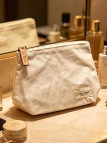 L'Occitane Tas Kosmetik Tote Bordir Provence dengan Lapisan Kanvas, Kantong Penyimpanan Kecantikan dengan Logo untuk Perjalanan dan Penggunaan Sehari-hari, Hadiah Elegan untuk Wanita LOCCITANE‑GIFT‑13 - Aprikot - View 7