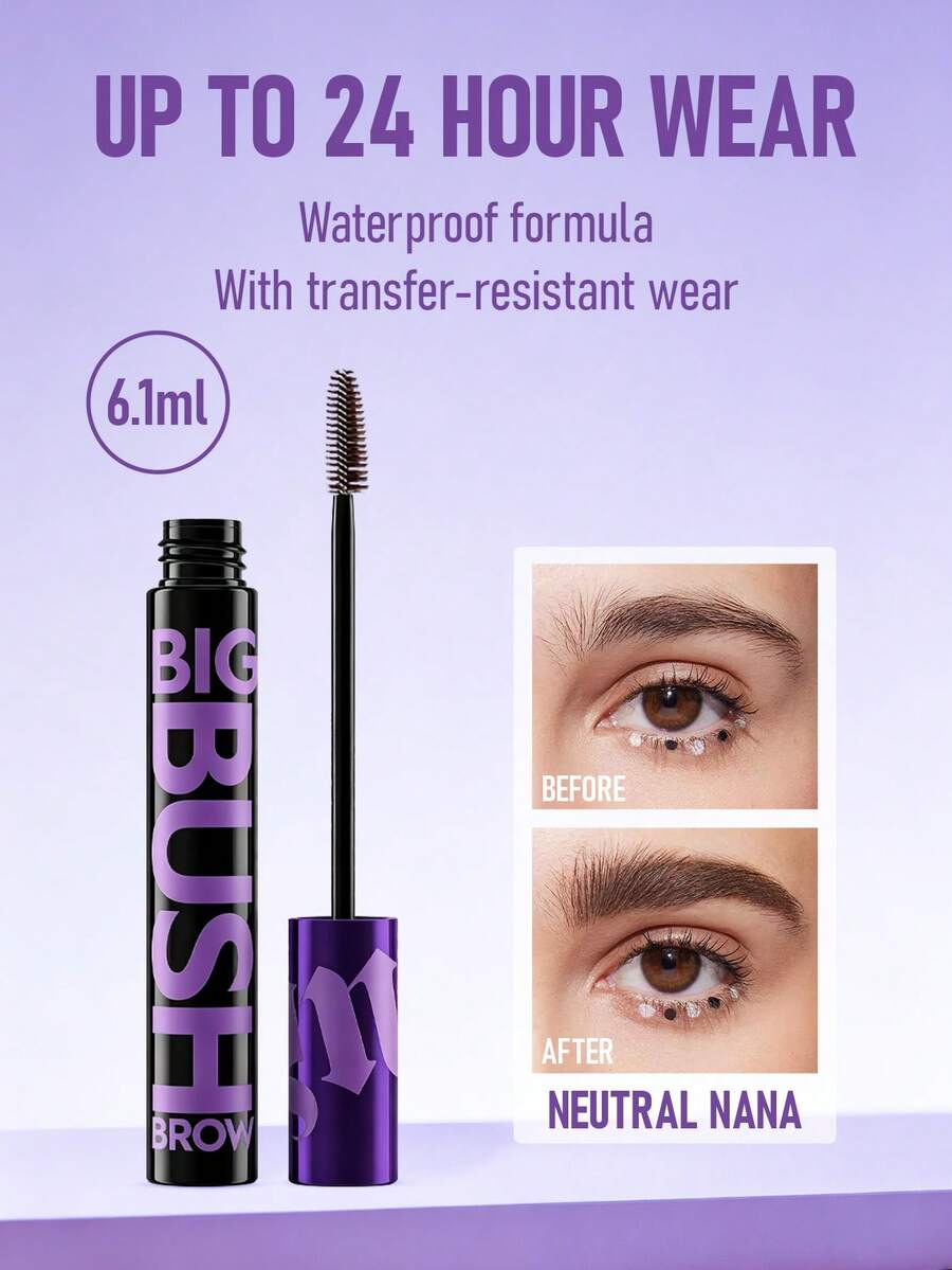 Urban Decay Big Bush 豐盈顯色眉毛膠 #Neutral Nana 6.1ml/0.2 Oz | 顯色眉毛膠 | 防水 | 長效持久 | 可疊加 | 抗暈染 | 抗脫屑 | 抗脫色 | 無動物實驗 - Neutral Nana - 6.1ml - 查看 1