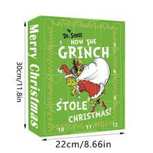 The Grinch 3pcs Creative Christmas Countdown Blind Box Green Monster Christmas Tree Hanging Ornament Christmas Blind Box - Multicolor - View 7