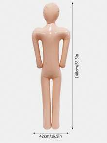Adult Gag Toy PVC Inflatable Male Doll, Realistic Mannequin Mask, Holiday Prank Male Model, Game Inflatable Doll, Water Game Inflatable Doll - Beige - View 10