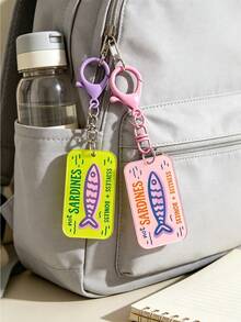 Cartoon Sardines Acrylic Keychain, Bag Charm, Backpack Pendant, Personalized Accessory, Suitable For Students, Girls, Young People, Perfect For Birthday, Party, Holiday Gifts, Decorate Keys, Backpacks, Shoulder Bags, Commute, Travel, Outfit Accent, Multi-Color Retro Fun Rotating Buckle Creative Accessory Small Gift - Multicolor - View 6