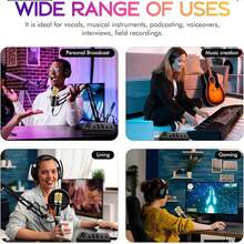 F998 Live Streaming Sound Card Mixer With DJ Mixing Effects, Audio Interface Studio Equipment | Voice Changer Sound Effects | Compatible With PS4 Karaoke Live Streaming Game Recording - Podcast Mixer - View 3