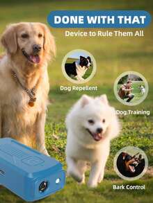 Portable Ultrasonic Dog Repeller With Flashing Light And 40kHz Sound Wave, USB Rechargeable, 300mAh Battery, Mini One-Button Anti-Bark Training Device, Suitable For Walking, Jogging And Outdoor, Portable Pocket Size For Travel - Multicolor - View 3