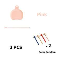 3 Pcs Portable Orthodontic Care Set (1 Case + 2 Brushes), Soft Silicone Retainer Container With Hanging Loop, Dual-Head Cleaning Brushes Remove Plaque From Aligners, Compact Travel-Friendly Organizer For School, Work & Trips, Material - Multicolor - View 13