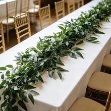 3 Packs Artificial Vines Faux Hanging Greenery Vines Green Leaf Garland Suitable For Garden Wedding Backdrops Party Home Decor Indoor Outdoor Window Box Planters Spring And Summer Decoration Hotel And Caf Accent Wall - Multicolor - View 5