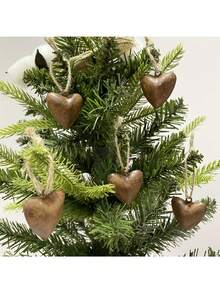 Rusty Metal Heart-Shaped Bell With Jingle Sound, Simple Pastoral Style Suitable For Holiday Decoration Pendant, Hanging Decor, Garden Decor, Home Decor, Scene Decor, Theme Party Decor - Multicolor - View 5