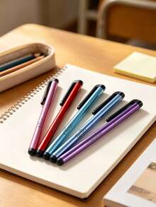 Customized Text Logo Aluminum Alloy Stylus Pen For Phone, Tablet, Touchscreen, 7.0 Capacitive Stylus Pen With Silicone Tip, Universal Touchscreen Stylus Pen For Couples, Spouses, Colleagues, Friends, Elders, Students, Classmates, Mentors - Multicolor - View 4